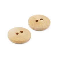 Dritz® 15mm Beige-Camel Sustainable Wood Round Button, 12ct.