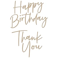 Spellbinders® Stylish Script Thank You & Happy Birthday Glimmer Hot Foil Plate Set