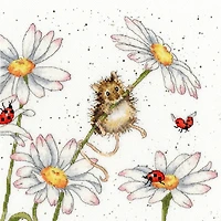 Bothy Threads Daisy Mouse Counted Cross Stitch Kit