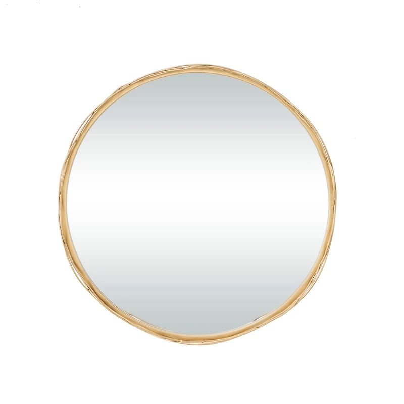 Gold Metal Glam Wall Mirror, Set of  24" x 24" x 3"