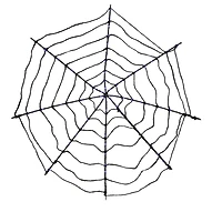 16" Lighted Purple LED Spiderweb Halloween Decoration