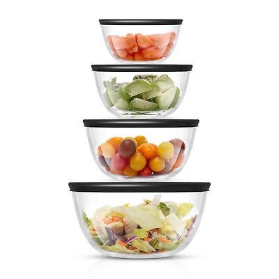 JoyJolt® Glass Mixing Bowls with Lids Set