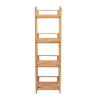 Organize It All 41" Lohas 4-Tier Bamboo Shelving Tower