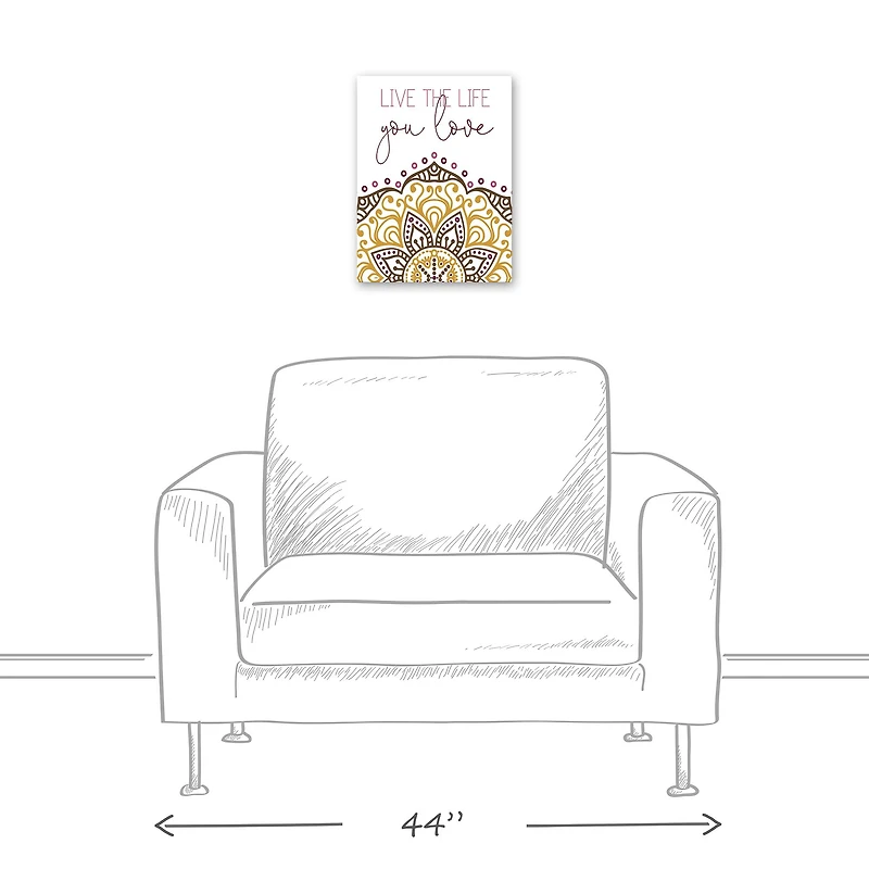 Live The Life You Love 12" x 16" Canvas Wall Art