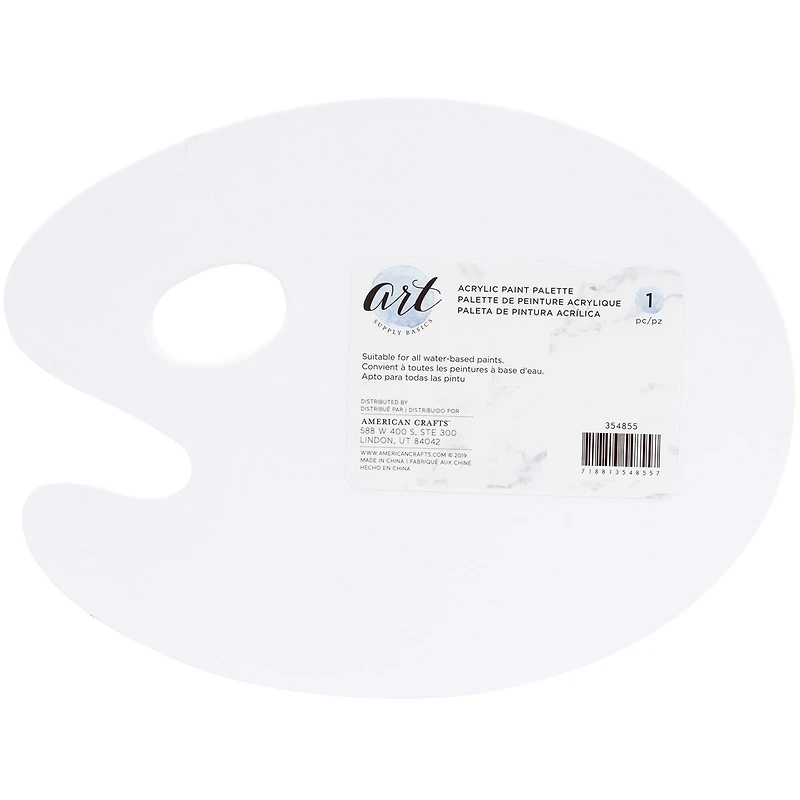 American Crafts™ Art Supply Basics Acrylic Palette, 9" x 12"