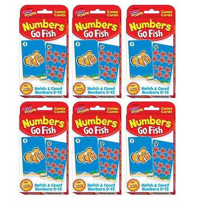 TREND Challenge Cards® Numbers Go Fish, 6 Pack of 56