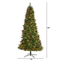 9ft. Pre-Lit Norway Mixed Pine Artificial Christmas Tree, Clear LED Lights