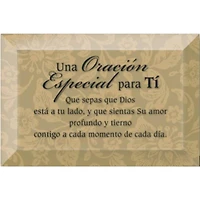 Una Oración Especial: A Special Prayer Glass Plaque with Easel