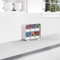 Mind Reader White 6 Drawer Tea Bag Holder