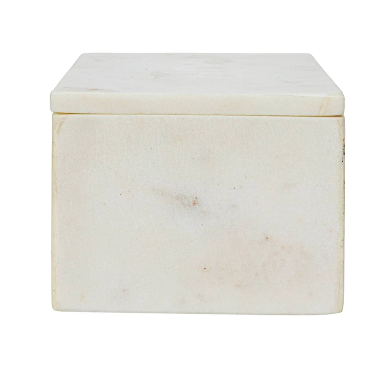 Hello Honey® White Marble Box Storage Container with Lid