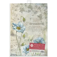 Stamperia Dreamer 8.25" x 11.75" Rice Paper, 6 Sheets