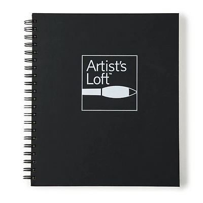 Black Hard Cover Watercolor Pad by Artist's Loft™, 8.5" x 11"