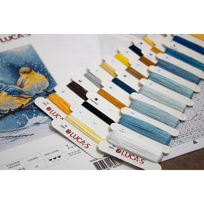 Luca-S Eastern Bluebirds Counted Cross Stitch Kit