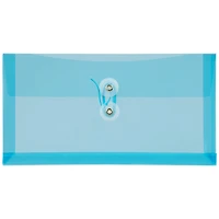 JAM Paper #10 Assorted Plastic Button String Envelope Set, 12ct.