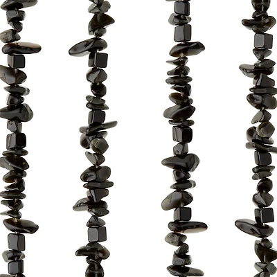 Black Quartz Chip Beads by Bead Landing®