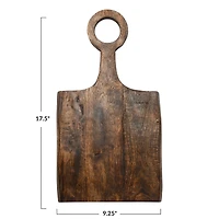 Hello Honey® 18" Square Mango Wood Cutting Board with Handle