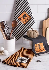 DII® Assorted Happy Haunting Halloween Embellished Dishtowel Set