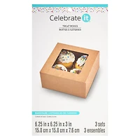 6 Packs: 3 ct. (18 total) Kraft Cupcake Boxes by Celebrate It®