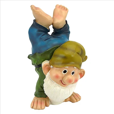 Design Toscano 10.5" Handstand Henry the Garden Gnome Statue