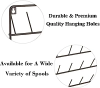 HAITARL® Brown 32-Spool Wall-Mounted Sewing Thread Rack