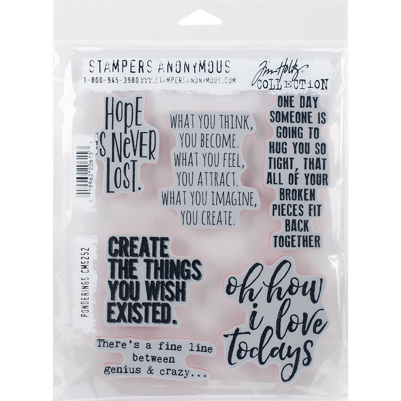 Stampers Anonymous Tim Holtz® Ponderings Cling Stamps