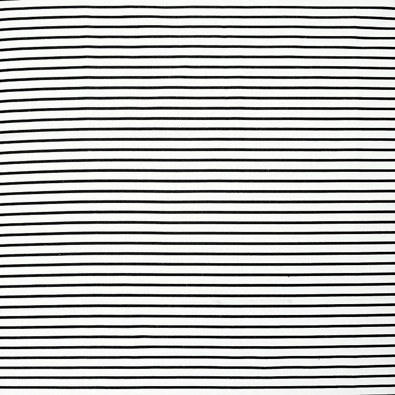 White & Black Stripes Cotton Fabric Mini Bolt by Loops & Threads®
