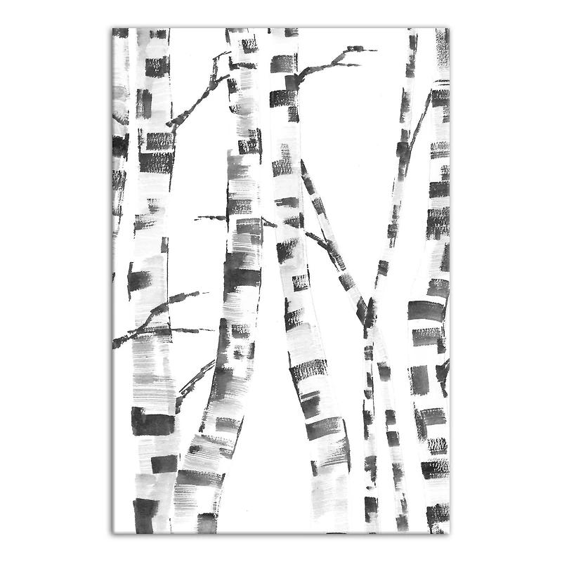 White Birch Trees 20" x 30" Canvas Wall Art