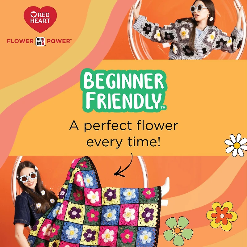 3 Pack Red Heart® All In One Flower Power™ Yarn