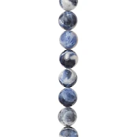 12 Pack:  Blue Sodalite Stone Round Beads, 10mm by Bead Landing™
