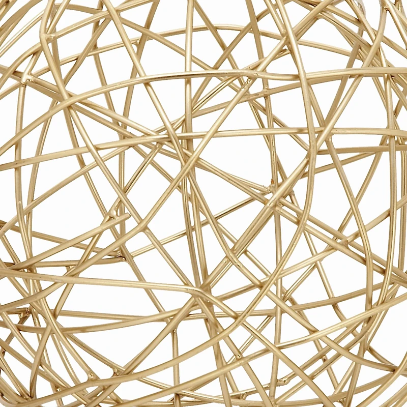 CosmoLiving by Cosmopolitan Gold Metal Contemporary Geometric Sculpture Set