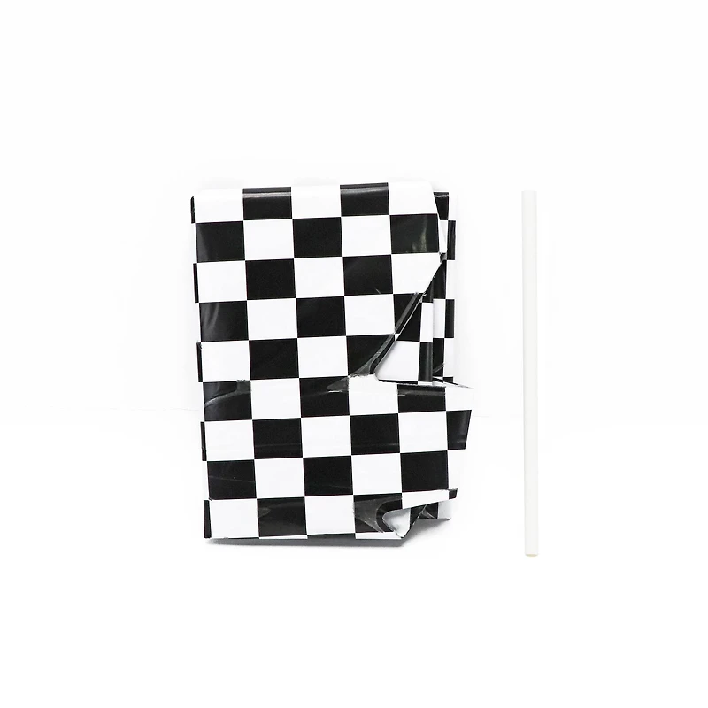 26" Black & White Checker Starburst Foil Balloons, 3ct. by Celebrate It™