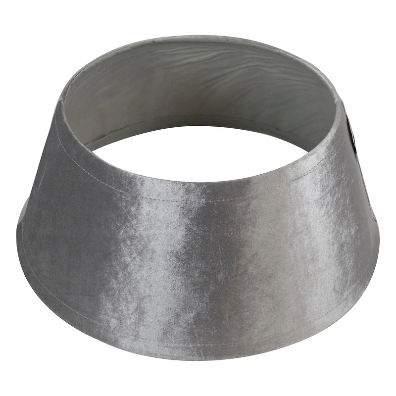 22" Silver Velvet Christmas Tree Collar