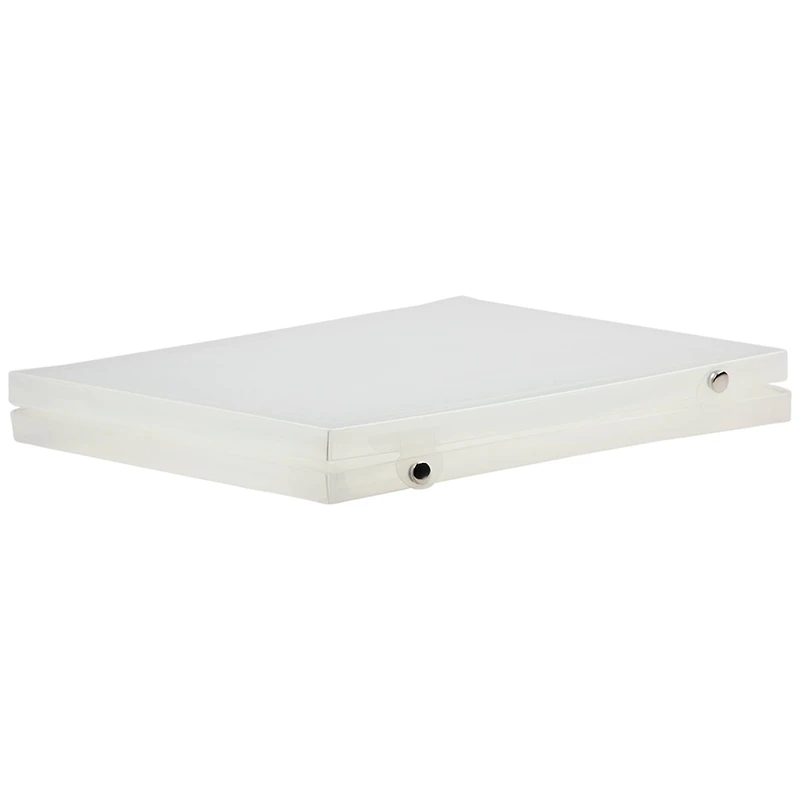 JAM Paper Clear Grid Plastic Two Pocket Portfolio with Snap Closure 11" x 13"