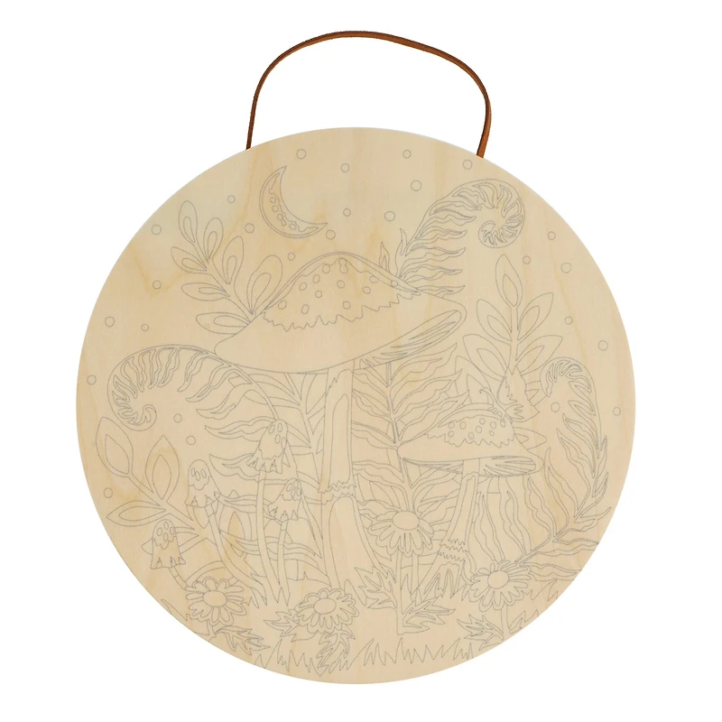 Mushroom Paint-by-Number Plywood Surface Kit by Artist's Loft®