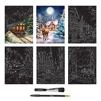 Brea Reese™ 9" x 12" Moonlight Christmas Scratch Art Paper Pad