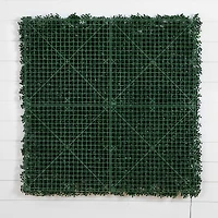 40" Pre-Lit Warm White LED Boxwood Artificial Living Wall Panel