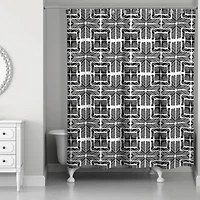 Shibori Squares Shower Curtain