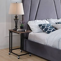 SunnyPoint Matte Black Metal Classic Side Table