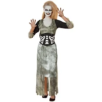 Small Green & Black Zombie Bride Women's Costume