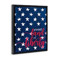 Stupell Industries Sweet Land Of Liberty Americana Floater Framed Art