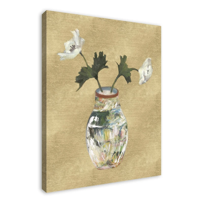 Vase On Gold 30" x 40" Canvas Wall Art