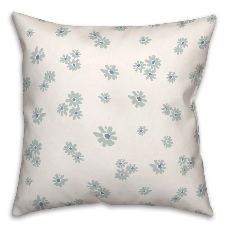 Daisy Pattern Square Throw Pillow