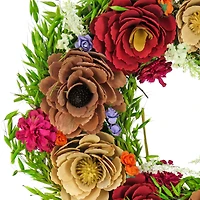 17" Spring Blooms Floral Wreath