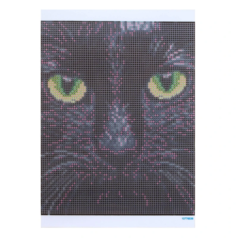 8" x 10" Black Cat Glow-in-the-Dark Diamond Art Kit with Magnetic Frame by Make Market®