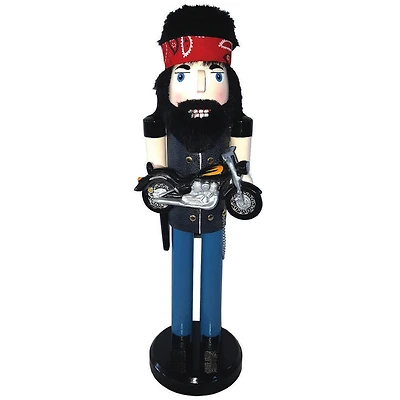 Santa's Workshop 14" Biker Nutcracker