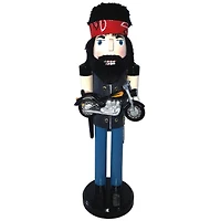 Santa's Workshop 14" Biker Nutcracker