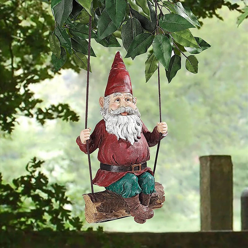 Design Toscano Sammy the Swinging Gnome Statue