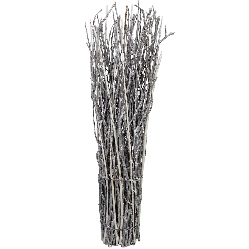 20" Gray and White Natural Twig Christmas Decorative Bundle