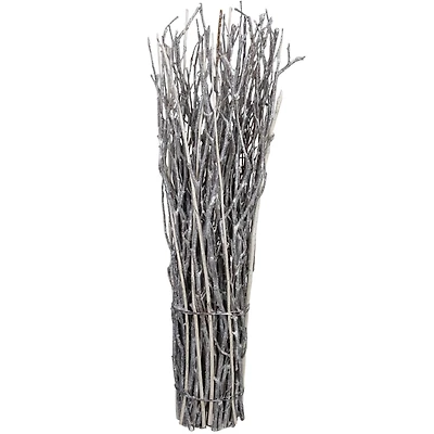 20" Gray and White Natural Twig Christmas Decorative Bundle