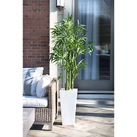 5ft. UV Resistant Bamboo Tree in White Planter